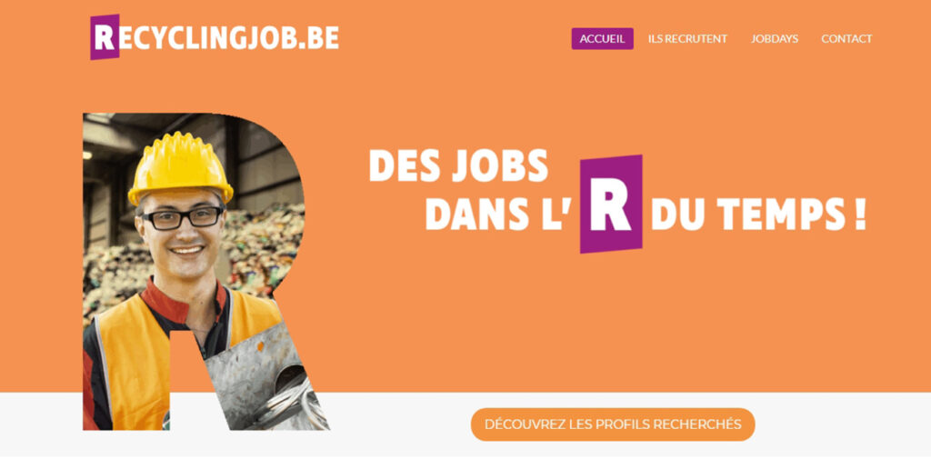 Recyclingjob.be publie les offres d’emploi du ­secteur belge du traitement des déchets et du recyclage